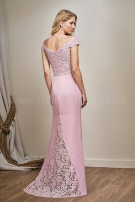 Belsoie by Jasmine Bridesmaid Dress L204015 Ivory Size 12