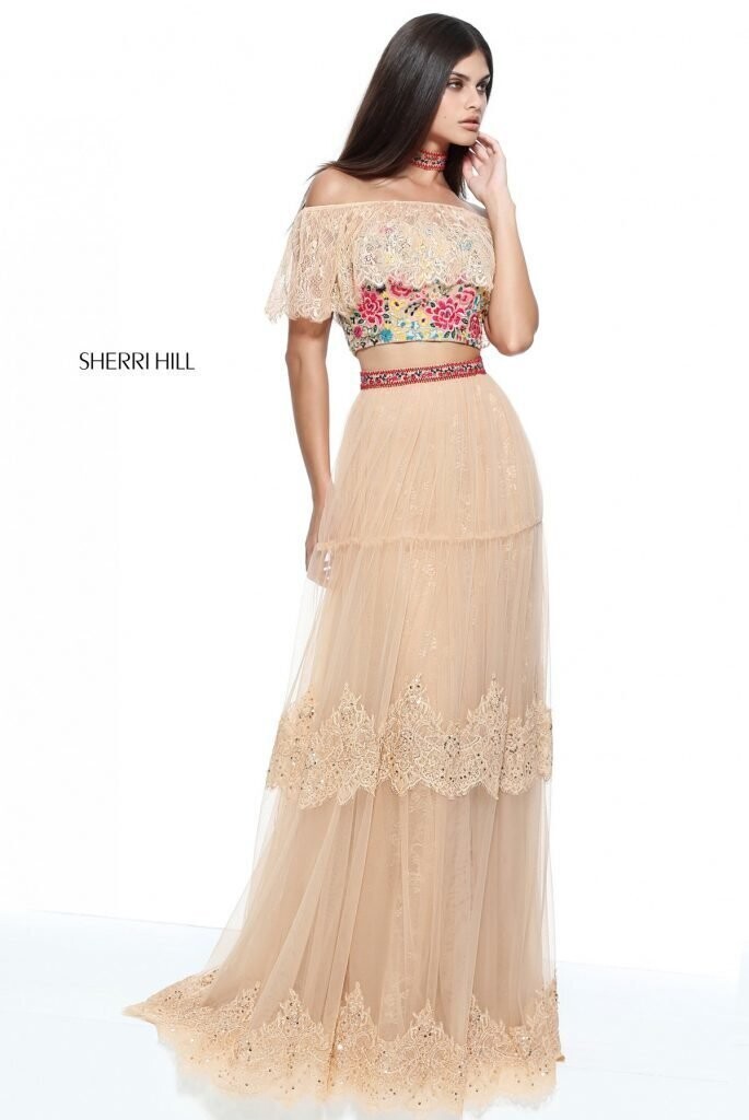 Sherri Hill Dress 51022 Blush/Multi Size 6