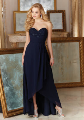 Morilee Bridesmaid Dress 142 Navy Size 10