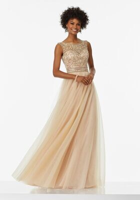 Morilee Prom Dress 99042 Nude Size 20