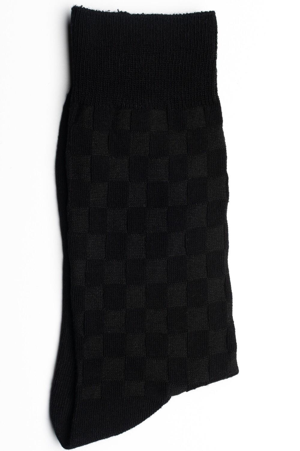 Men&#39;s black checkered dress socks size 9-12