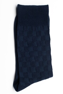 Men&#39;s navy checkered dress socks size 9-12