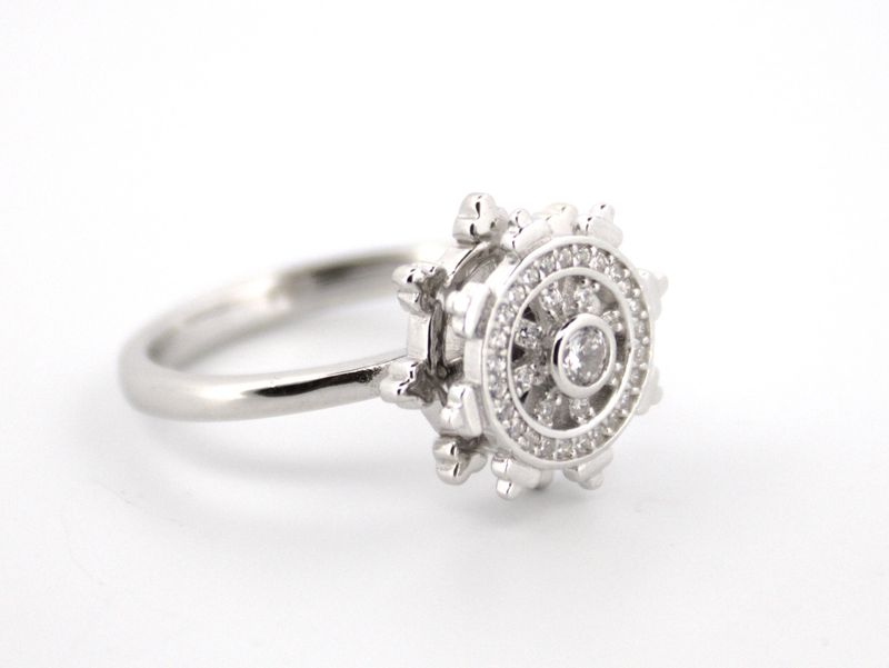 Silver Sailor Wheel Ring
