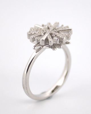 Silver Spinning Bark-Look Ring