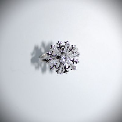 Silver Snow Flake ring