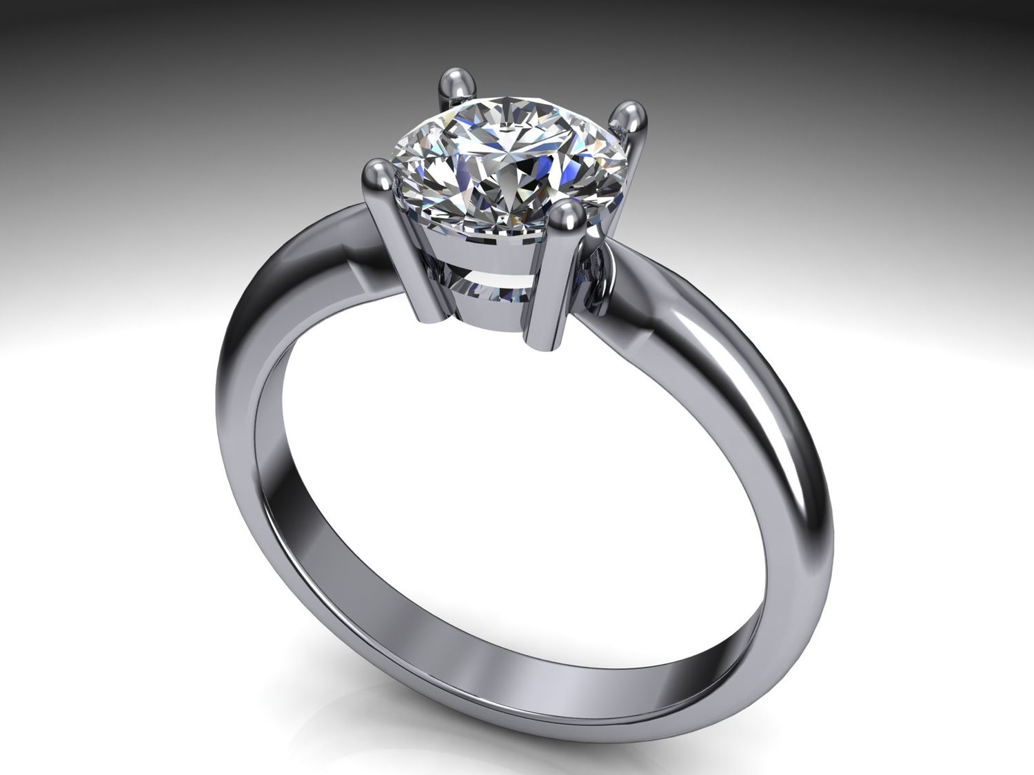 1CT LAB-GROWN DIAMOND SOLITARE VARIOUS COLOURS AND CARAT, Material: 9CT GOLD, Colour: WHITE