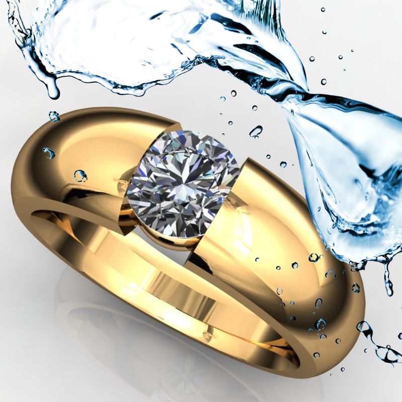 Love bonded tension set 0.50ct lab diamond ring