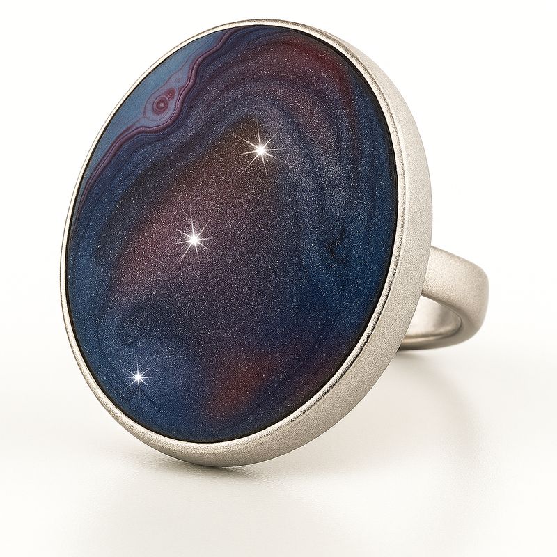 Silver Botswana Ring Charoite Stone