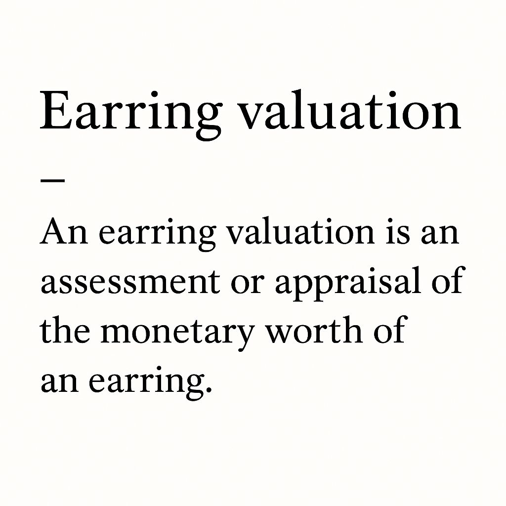EAR004 Valuations