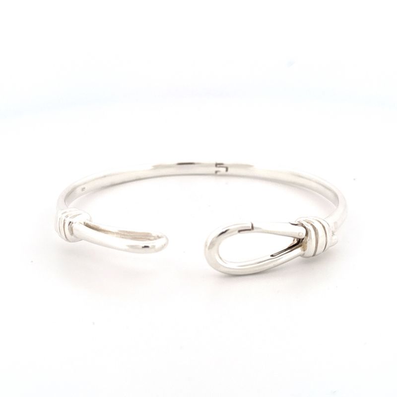 Silver Knotted Infinity Bangle