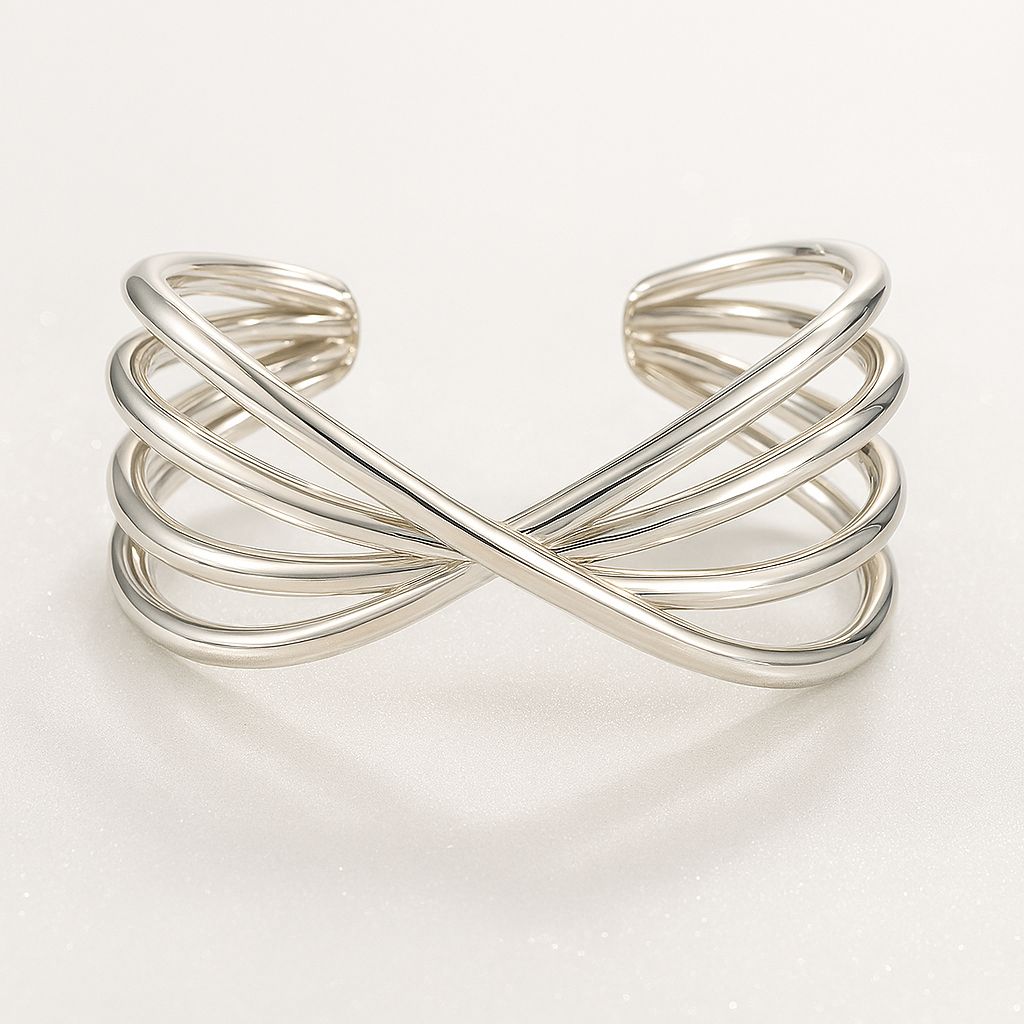 Silver Spiral Bangle