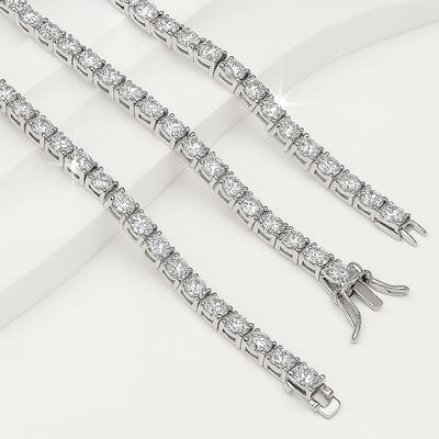 White Gold Tennis Bracelet with Diamonds