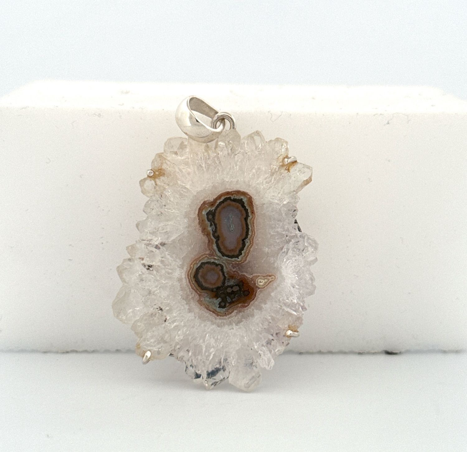 Silver Stalactite Gemstone pendant