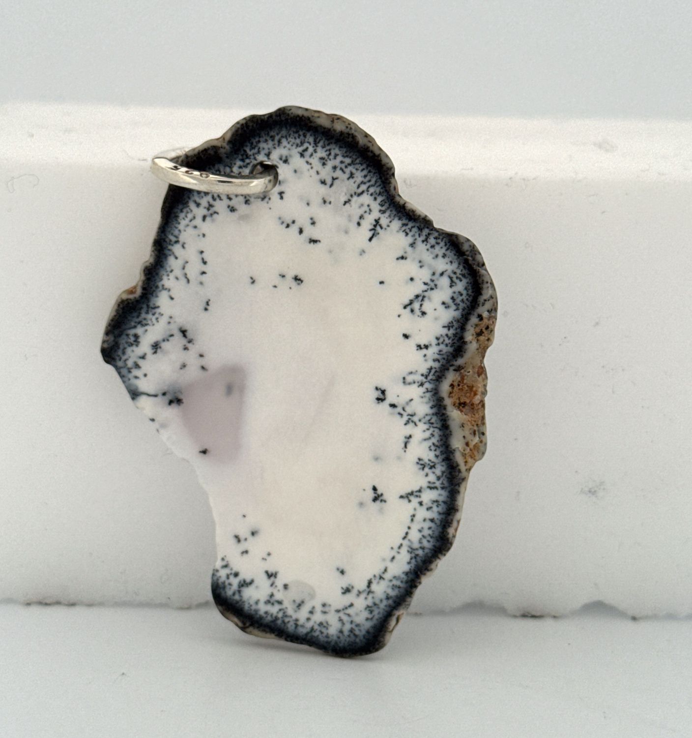 Silver Dendrite Agate Pendant