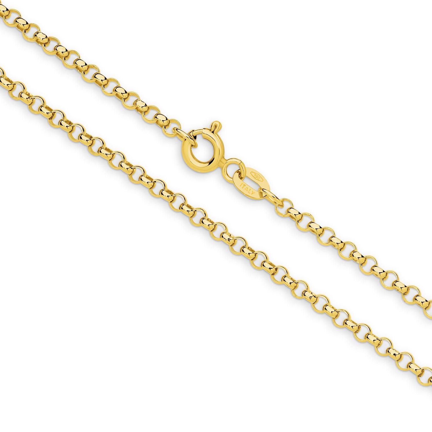 18ct Yellow Gold 45cm Belcher Chain 2.34mm