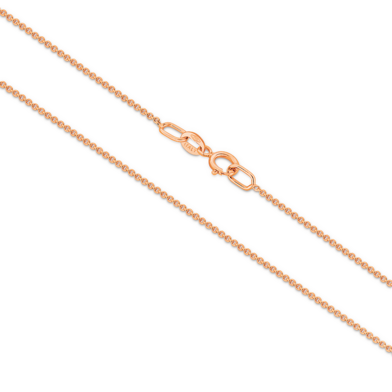 9ct Rose/Red Gold 45cm 0.90mm Cable Chain