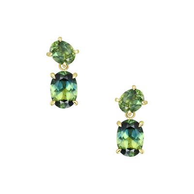 Lolita Oval Sapphire 9ct Yellow Gold Earrings
