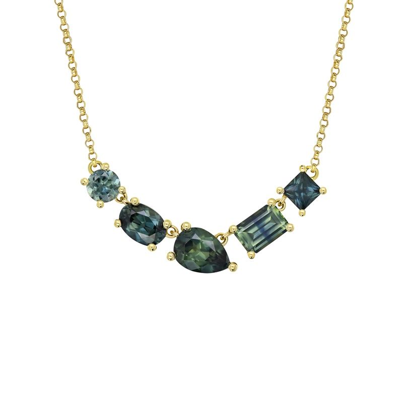 Miley Sapphire 9ct Yellow Gold Necklace