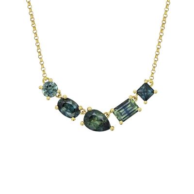 Miley Sapphire 9ct Yellow Gold Necklace