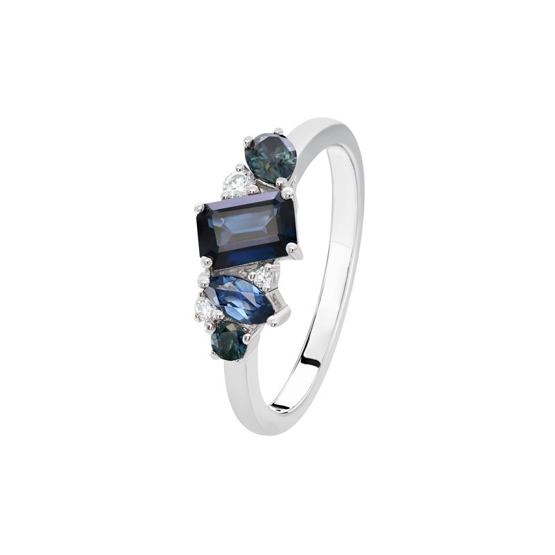 18ct White Gold Kyra Blue Sapphire Ring