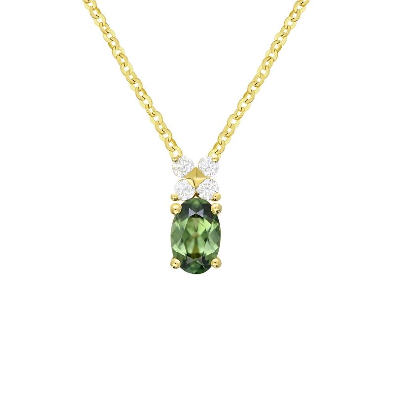 18ct Yellow Gold Holly Sapphire Necklace