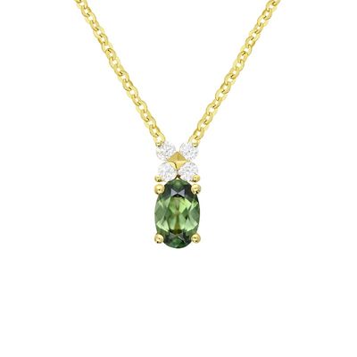 18ct Yellow Gold Holly Sapphire Necklace