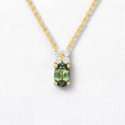 18ct Yellow Gold Holly Sapphire Necklace