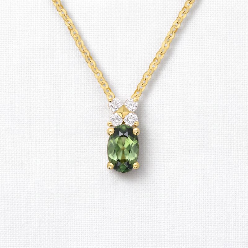 18ct Yellow Gold Holly Sapphire Necklace