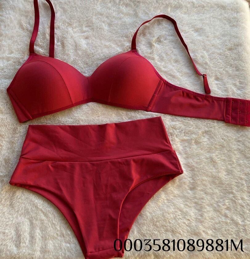 Push-up BH mit hochgeschnittenem Höschen, verschiedene Farben