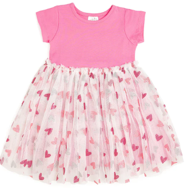 Pink Hearts TuTu Dress