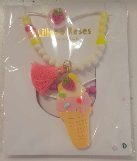 Large Ice Cream Cone Necklace