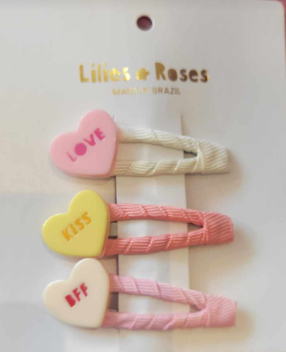 Candy Heart Pastel Hair Clips
