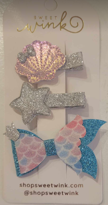 3-Pack Mermaid Clips