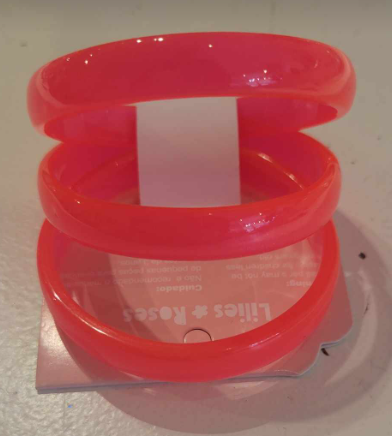 3-Pack Hot Pink Bangle Bracelets