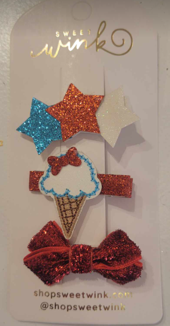 3-Pack Large Red, White & Blue Clips