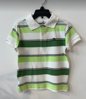 Green Striped Collard Shirt