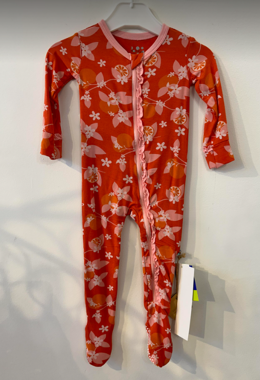 Pink & Orange with Oranges Footie