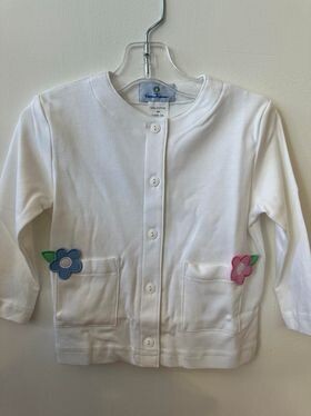 Knit Cardigan with Flowers