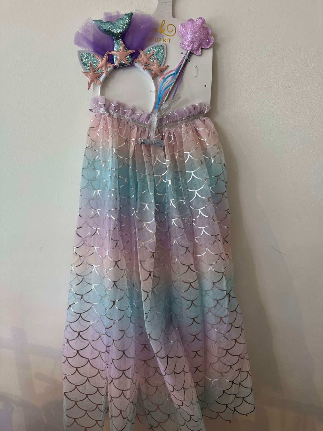 Mermaid Dress Up Cape/Crown/Wand/
