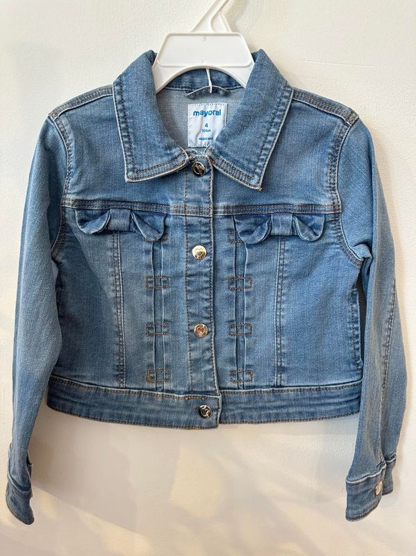 Denim Jacket with Bows