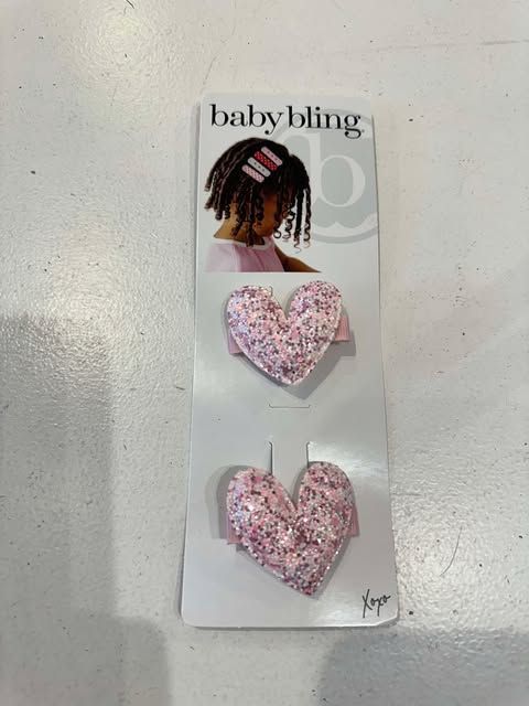 Pink Heart Clips