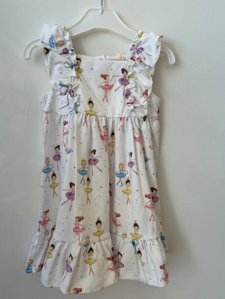 Prima Ballerina Printed Dress W/Bow