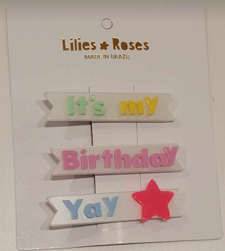 Little Roses "It's My Birthday Yay" Hair Clip
