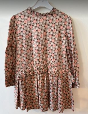 Mayoral Long Sleeve Floral Polka Dot Dress