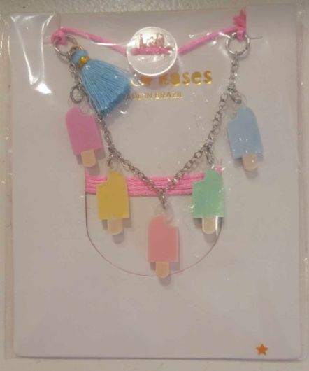 Pastel Ice Cream Cone Necklace