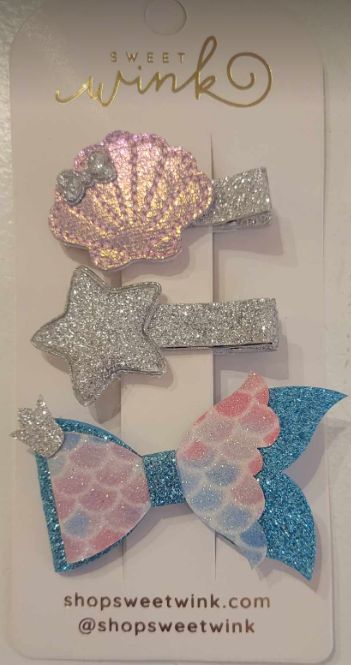 3-Pack Mermaid Clips