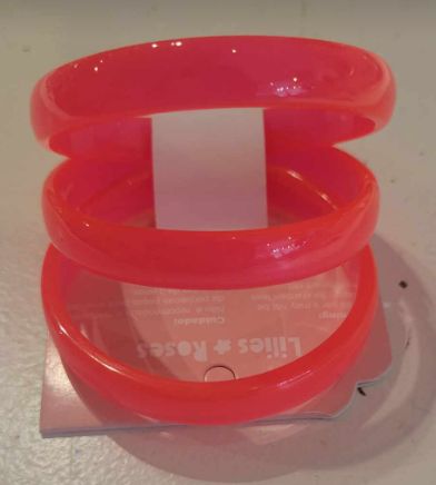 3-Pack Hot Pink Bangle Bracelets