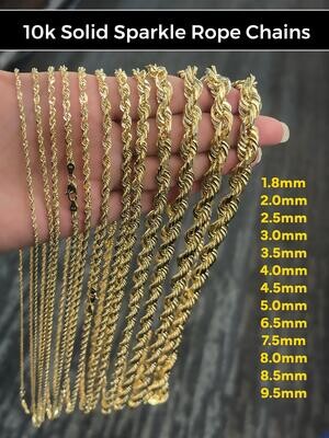 10k Gold Rope Chains