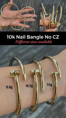 10k Gold Nail Bangles