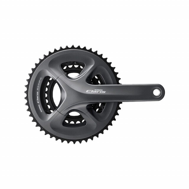 Front Chainwheel,FC-R2030, Claris 175mm 2-Pcs FC, For Rear 8-Speed, 50X39X30T W/O Bb, W/O Chain Guard